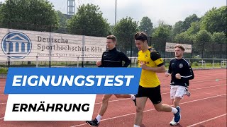 Ernährung am Sporteignungstest an der Sporthochschule Köln [upl. by Hole396]