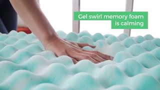 Linenspa Convoluted Gel Swirl Memory Foam Mattress Toppers [upl. by Asilenna241]