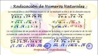 Propiedad Distributiva y Recíproca  Radicación de Números Naturales [upl. by Calendra591]