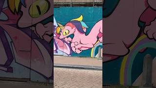 My little lizard 🌈🦎 by Christian Zeppieri  Amsterdam NL streetart graffiti mural shorts [upl. by Hartzel608]