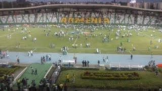 Daños de hinchas de Atlético Nacional en Armenia [upl. by Settle]