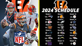 202425 Cincinnati Bengals Football Game Schedule [upl. by Remus]