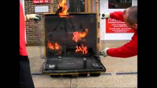 Speed Camera Fire Extinguished by Firetrace Fire Suppression System Demonstration [upl. by Matthaeus453]