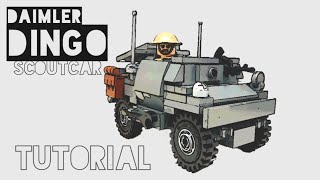 WW2 Lego Daimler Dingo Scoutcar building tutorialInstructions UPDATED VERSION [upl. by Noivaz]