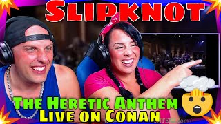 Slipknot  The Heretic Anthem  Live on Conan  2001  THE WOLF HUNTERZ REACTIONS [upl. by Jacey]