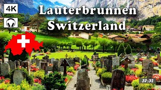 4K 🇨🇭 Worlds Most Beautiful Graveyard 🇨🇭  Walking Tour  Switzerland [upl. by Enneira]