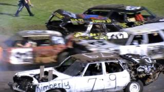 Bowman Gray Stadium Demo Derby 05082010 [upl. by Akirdnahs578]