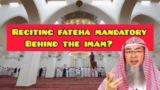 Is reciting fateha behind the imam mandatory in loud amp silent rakahs  Assim al hakeem [upl. by Myna801]