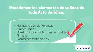 Elementos de validez del Acto Jurídico [upl. by Ledarf844]