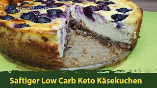 Saftiger gesunder low carb Käsekuchen  viel Eiweiß ganz ohne Zucker  Ideal für low carb amp Keto [upl. by Natalee44]