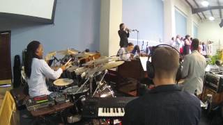 Fred Hamond  You Are The Living Word Drums [upl. by Conlan485]