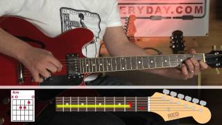 How to play  Radiohead  Street Spirit  riff  guitar lesson [upl. by Okir]