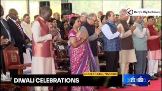 President Ruto dons vibrant Hindu Attire during the Diwali Celebrations at State House Nairobi [upl. by Chemarin]