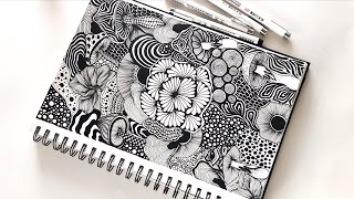 Zentangle art  Zentangle  Doodle art  Zendoodle  mushroom zentangles [upl. by Hareenum]