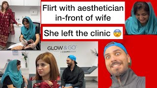 Flirt with Aesthetician in front of wife  Episode 1  Mj Ahsan  Dr Madiha  Glow amp Go [upl. by Ardnalac]