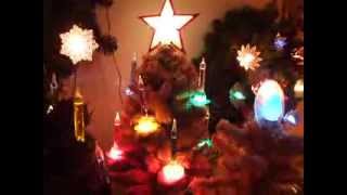 Vintage Christmas lights and decorations in my house [upl. by Nolla]