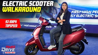 Ampere Nexus Electric Scooter Walkaround  Top Speed 93KMPH  Starts at Rs 119 Lakh  TD English [upl. by Norreht]