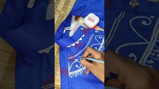 Handprint panjabi design  fabricdesign handprint youtubeshorts beginners fashion [upl. by Ecyak731]