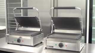 Adcrafts SG811E Stainless Steel Panini Grill 120V 1750W 145 Amps [upl. by Oilenroc]