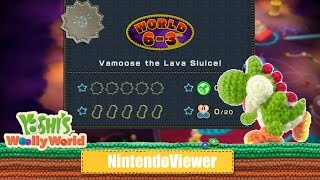 Gameplay Yoshis Woolly World  World 63 Vamoose the Lava Sluice [upl. by Oiralednac]