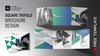 How to Square Trifold Brochure Design in Adobe Illustrator CC 2021 [upl. by Map]