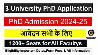 3 PhD Application 2024  PhD Admissin 202425  Fellowship Available  All Information [upl. by Einafets]