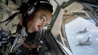 A Day in Life of US Boom Operator Refueling Giant Aircraft MidAir [upl. by Uhthna]