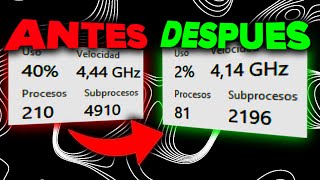 ¡EL METODO SECRETO para REDUCIR LOS PROCESOS de WINDOWS y MAXIMIZAR SU RENDIMIENTO 500 FPS 🔥📈 [upl. by Lyrahs]