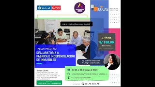 CURSO DECLARATORIA DE FABRICA E INDEPENDIZACIONES  2022 [upl. by Carie]