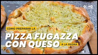 FUGAZZA PIZZA de CEBOLLA y QUESO  Receta a la PIEDRA estilo Argentino [upl. by Anaer977]