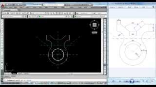 Autocad  Desenho em 2D  Construção interpretativa das dimensões existentes [upl. by Stefanac]