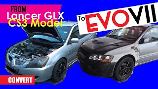 PROJECT EVO7  CONVERT MITSUBISHI LANCER GLX TO EVO 7 Progress update [upl. by Joette]