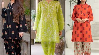 printed 2 piece khadder linen dress designing ideas20242025winter dress designing ideas [upl. by Ayhtin]