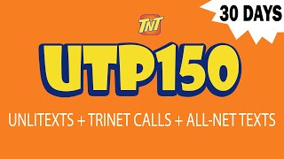 TNT UTP150  30 Days Unlitexts Promo  TRINET calls and ALLNet Texts [upl. by Fortunia]