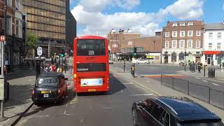 London bus ride by Route 121 Journey from Turnpike lane to Enfield Island Village [upl. by Katlin938]