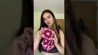 Quick crochet blocking tutorial for acrylic yarn without a steamer 🌸🌺 [upl. by Nlocnil24]