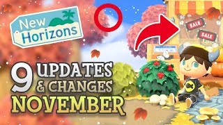 Animal Crossing New Horizons 9 UPDATES amp CHANGES in November 2022 Details amp Tips You Should Know [upl. by Vania]