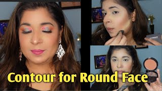 Contour Steps For Round Face  Easy Technique For Contouring  How to Contour [upl. by Suk]