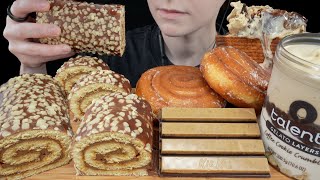 ASMR Chocolate amp Coffee Desserts Cake Roll KitKat Candy Gelato Ice Cream amp Donuts [upl. by Kalikow63]