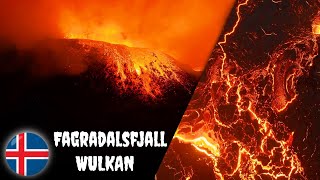 Wulkan Islandia  wybuch w Fagradalsfjall 4K 🇮🇸 [upl. by Trebled]