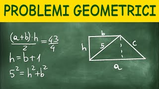 2 Esercizi Svolti su Problemi Geometrici sulle Equazioni di Secondo Grado [upl. by Eneloc543]