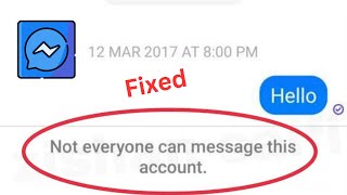 How to Fix Messenger Not Ereryone Can Message This Account Problem On iPhone [upl. by Euqilegna]