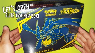 Lets Open Sun amp Moon Team Up Elite Trainer Box Pikachu x Zekrom [upl. by Lebana]