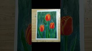 Tulip flower viralvideo foryou likeandsubscribe followme shortvideo flowerpainting artwork [upl. by Pasco]