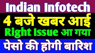 Indian Infotech and Software Right Issue आ गया☀️Indian Infotech and Software Share latest news [upl. by Diannne]