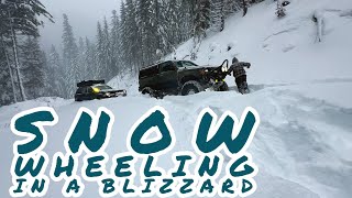 Blizzard Snow Wheeling  Sugar Snow Oregon Cascades 2024 [upl. by Sauls]