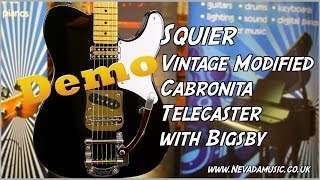 Squier Vintage Modified Cabronita Tele with Bigsby Demo  Damon at Nevada Music [upl. by Merlina525]