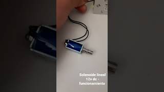 Funcionamiento de Solenoide lineal 12v  electroiman  actuador lineal electromagnetico shorts [upl. by Silverstein222]