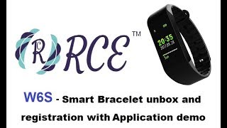 RCE  W6S Color OLED Screen Smart Bracelet Unbox and application installation [upl. by Eilama]