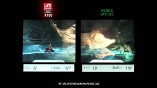 ATI vs NVIDIA ATI Radeon 4870 X2 vs NVIDIA GTX280 OC HD [upl. by Bonnie773]